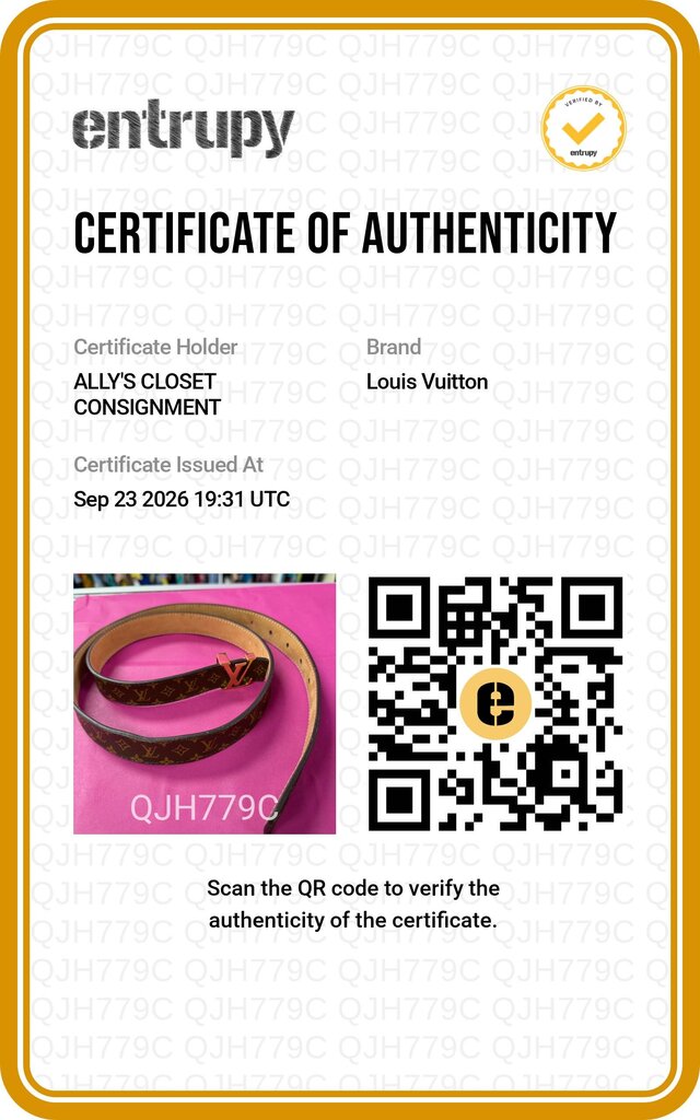 Louis Vuitton Monogram LV Belt M9781