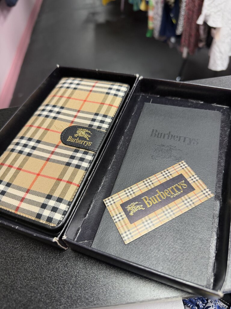 Burberry Nova Check Canvas Vintage Notebook/Planner With Box/Cards