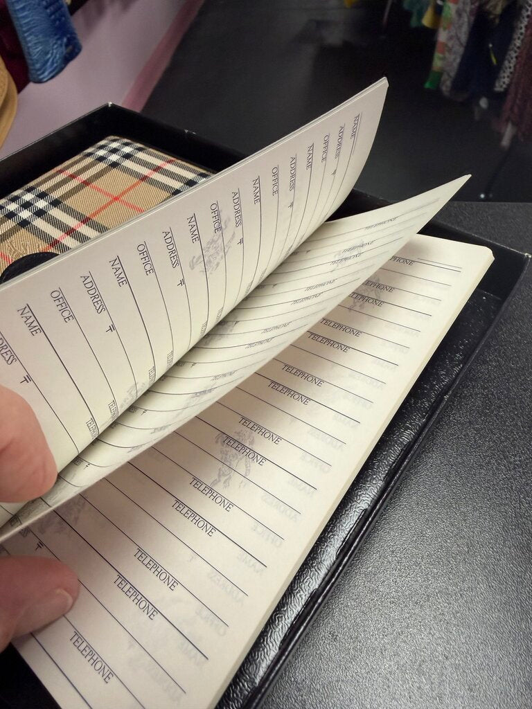 Burberry Nova Check Canvas Vintage Notebook/Planner With Box/Cards