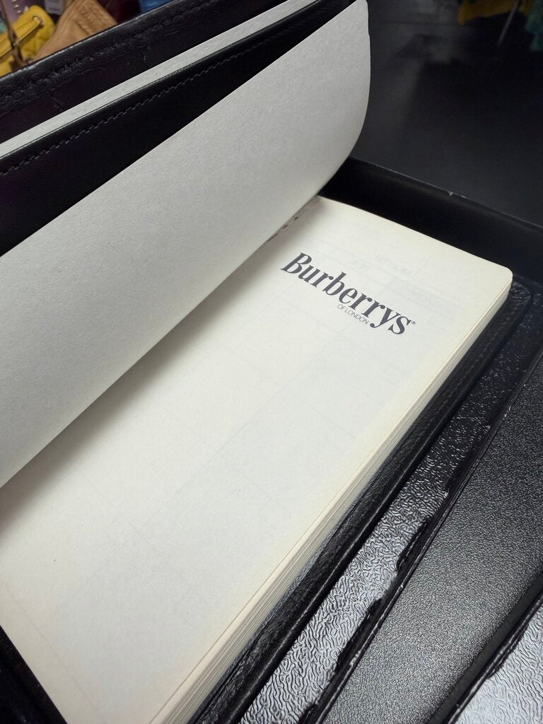 Burberry Nova Check Canvas Vintage Notebook/Planner With Box/Cards