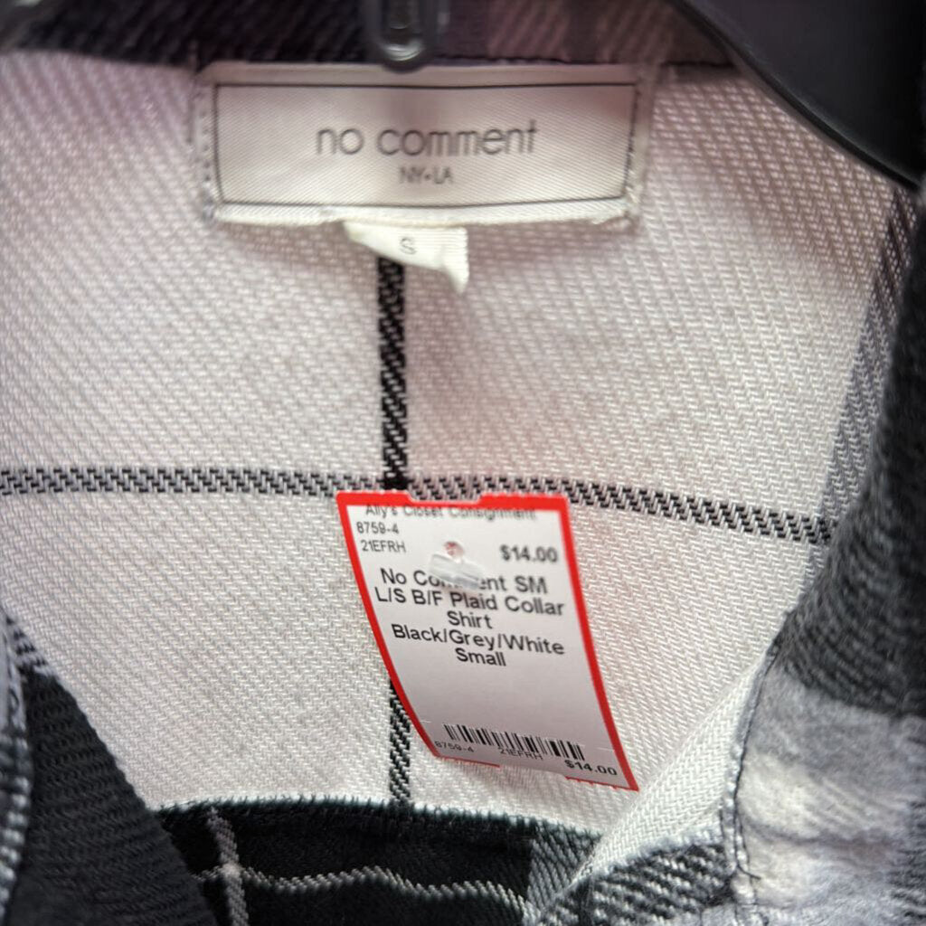 SM L/S B/F Plaid Collar Shirt