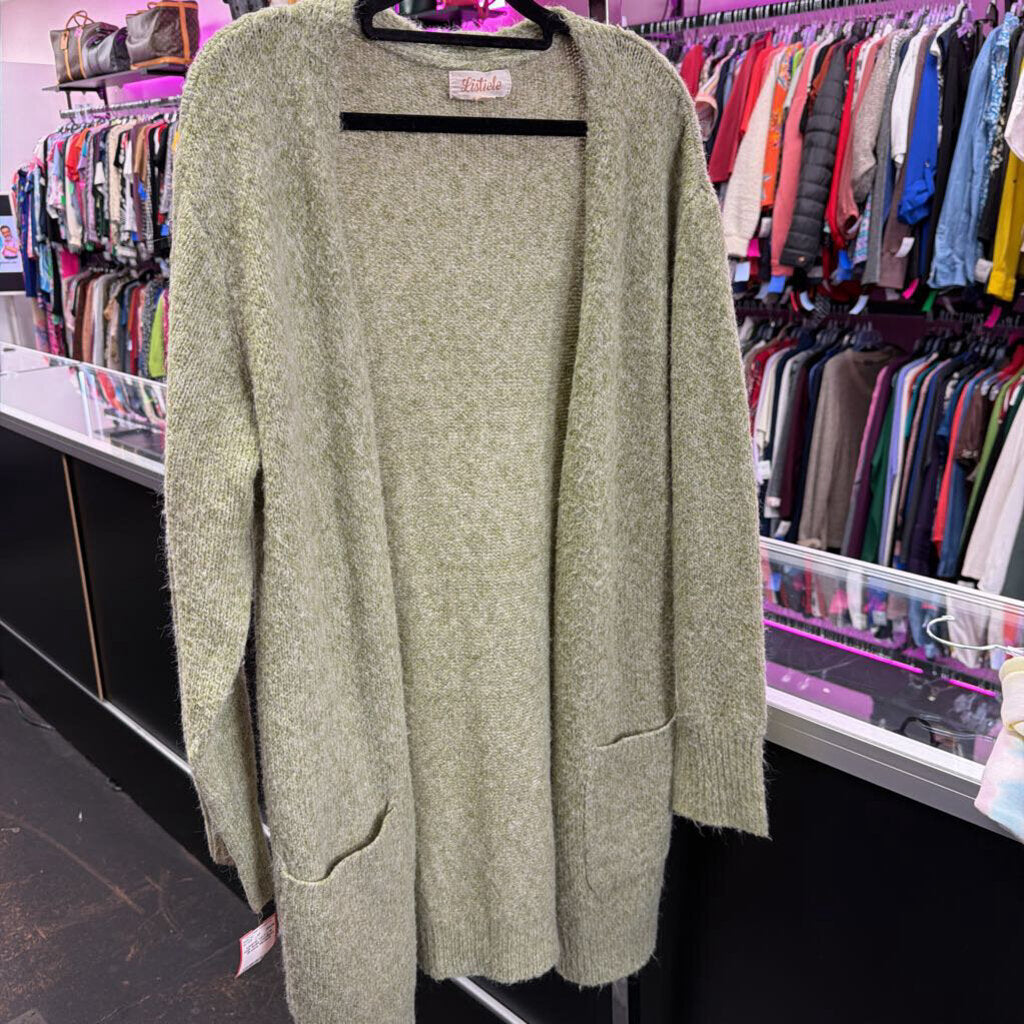 MED L/S Knit Solid Cardigan