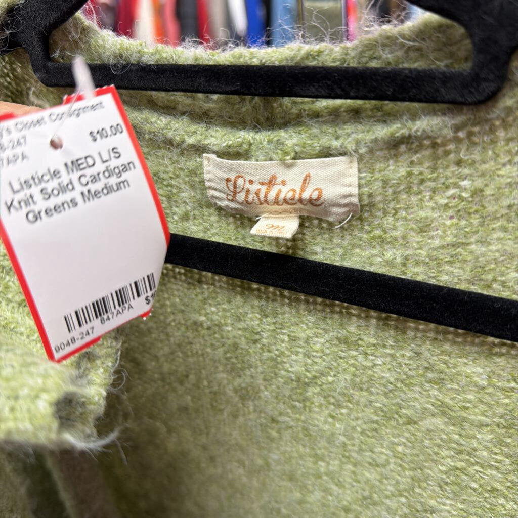 MED L/S Knit Solid Cardigan