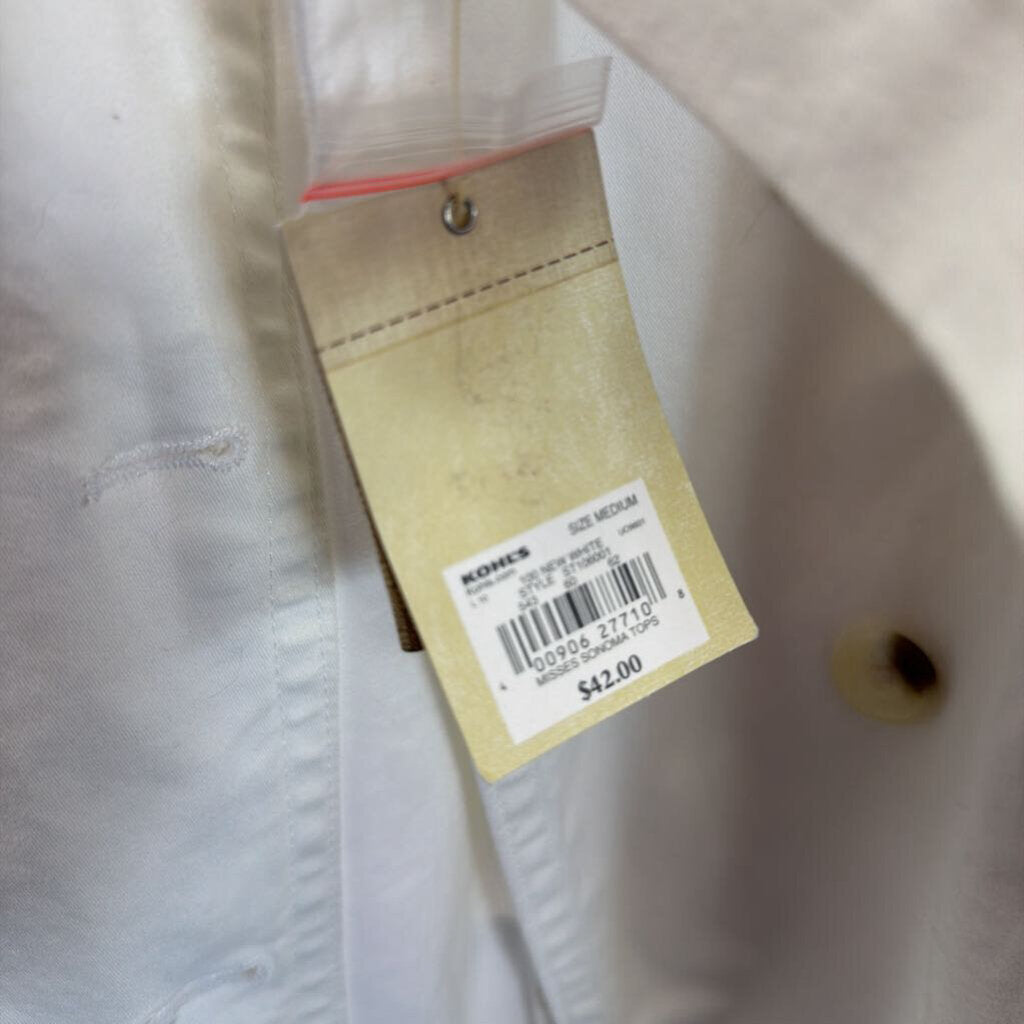 MED L/S Button Front Solid Jacket