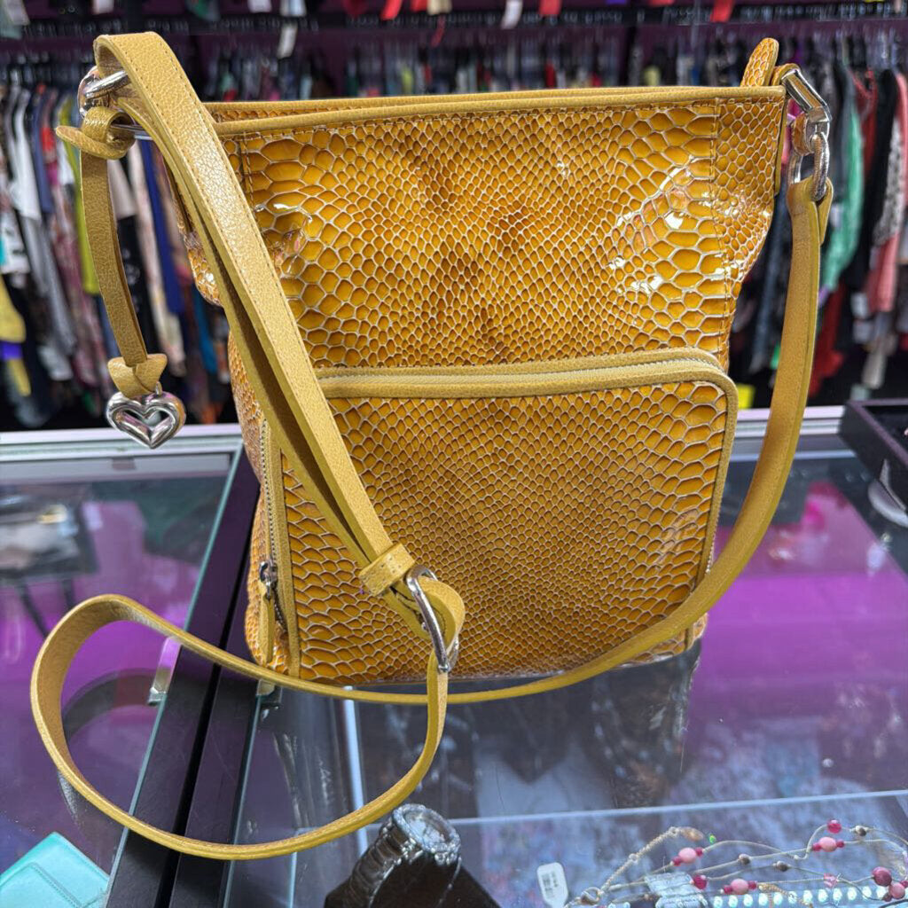 Brighton Sprite Crossbody Reptile Embossed Texture