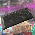 Coach Signature Jacquard Checkbook