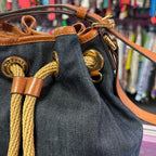 Michael Kors Marina Denim Bucket BagTassel Drawstring