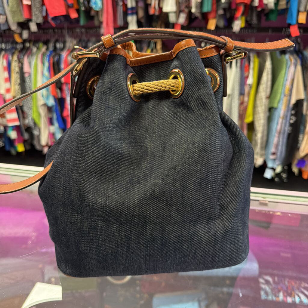 Michael Kors Marina Denim Bucket BagTassel Drawstring