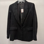 6 L/S Ribbed One Button Solid Blazer