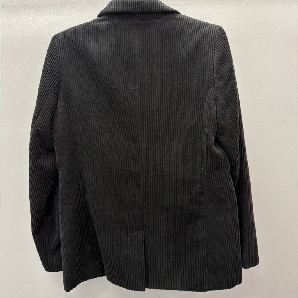 6 L/S Ribbed One Button Solid Blazer