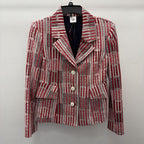 SM L/S 3 Button Patterned Blazer