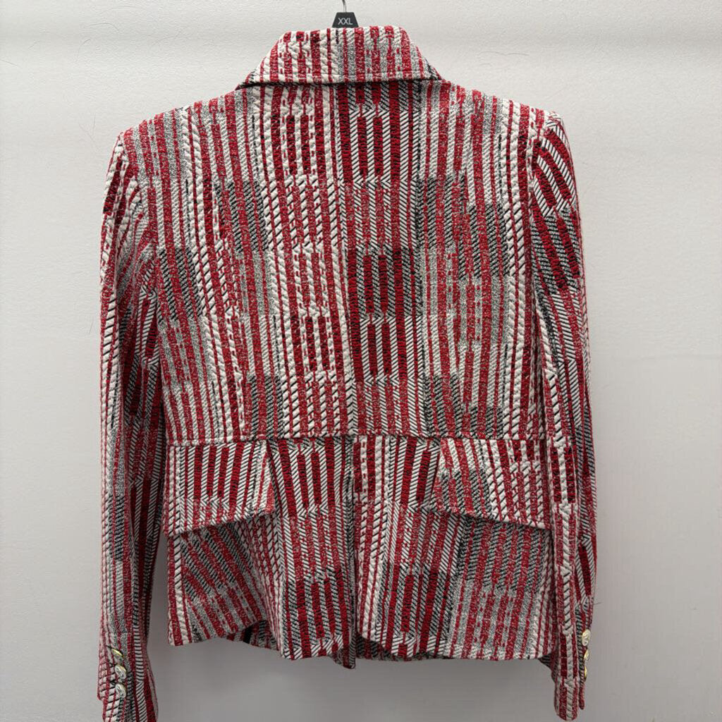 SM L/S 3 Button Patterned Blazer