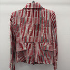 SM L/S 3 Button Patterned Blazer