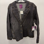 2X L/S B/F DENIM COLLARED JACKET