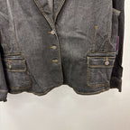 2X L/S B/F DENIM COLLARED JACKET