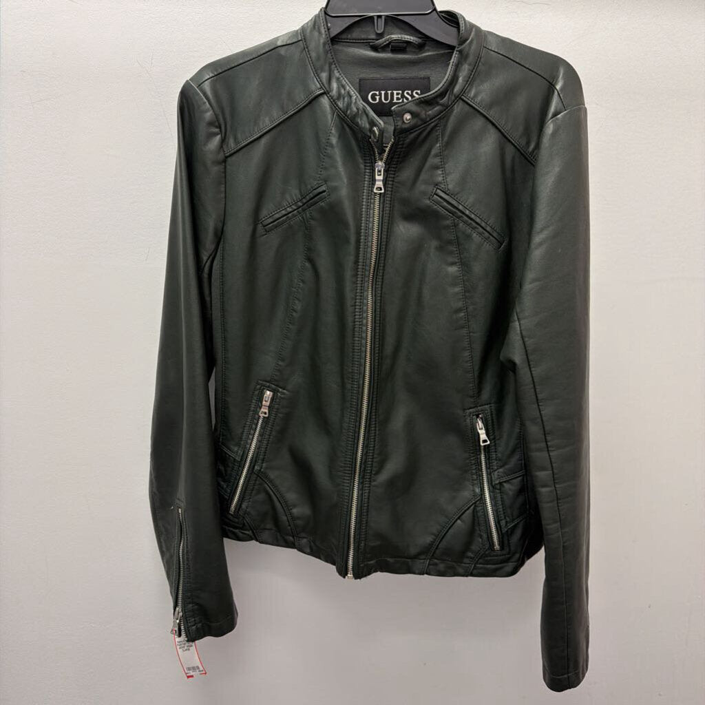 XL L/S Z/F PLEATHER MOTO JACKET
