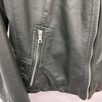 XL L/S Z/F PLEATHER MOTO JACKET