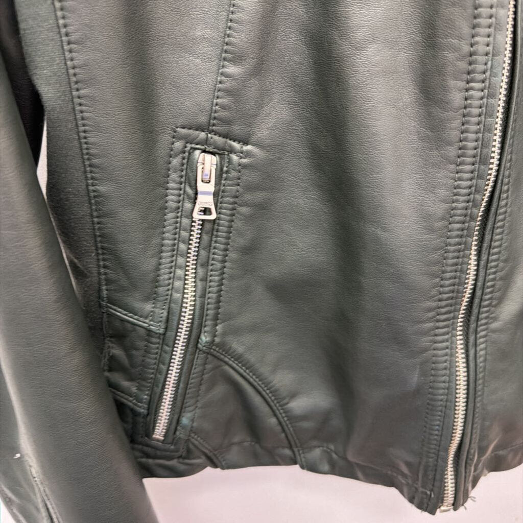 XL L/S Z/F PLEATHER MOTO JACKET