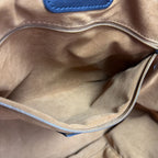 Patricia Nash Calypso Woven Straw Tote Color Bloch Leather Trim