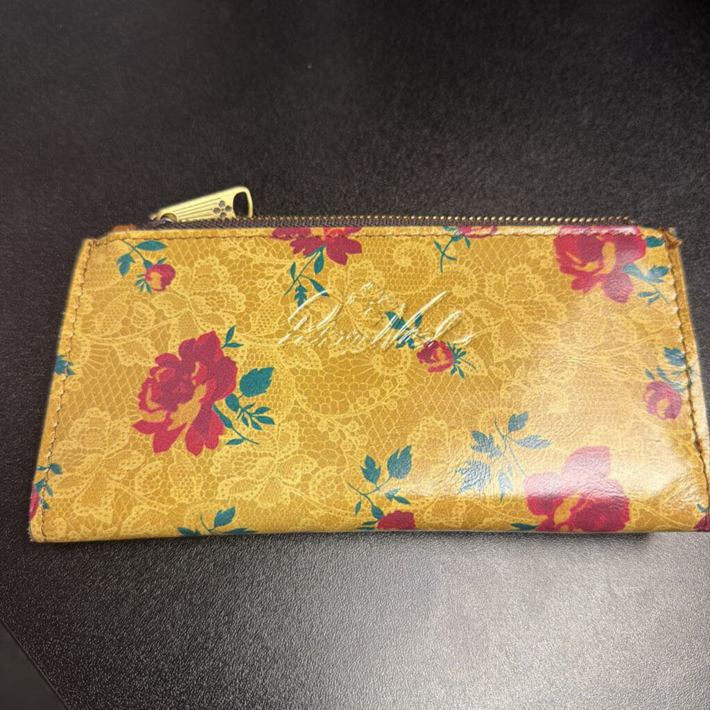 Patricia Nash Emeline Slim Wallet Floral & Lace Design