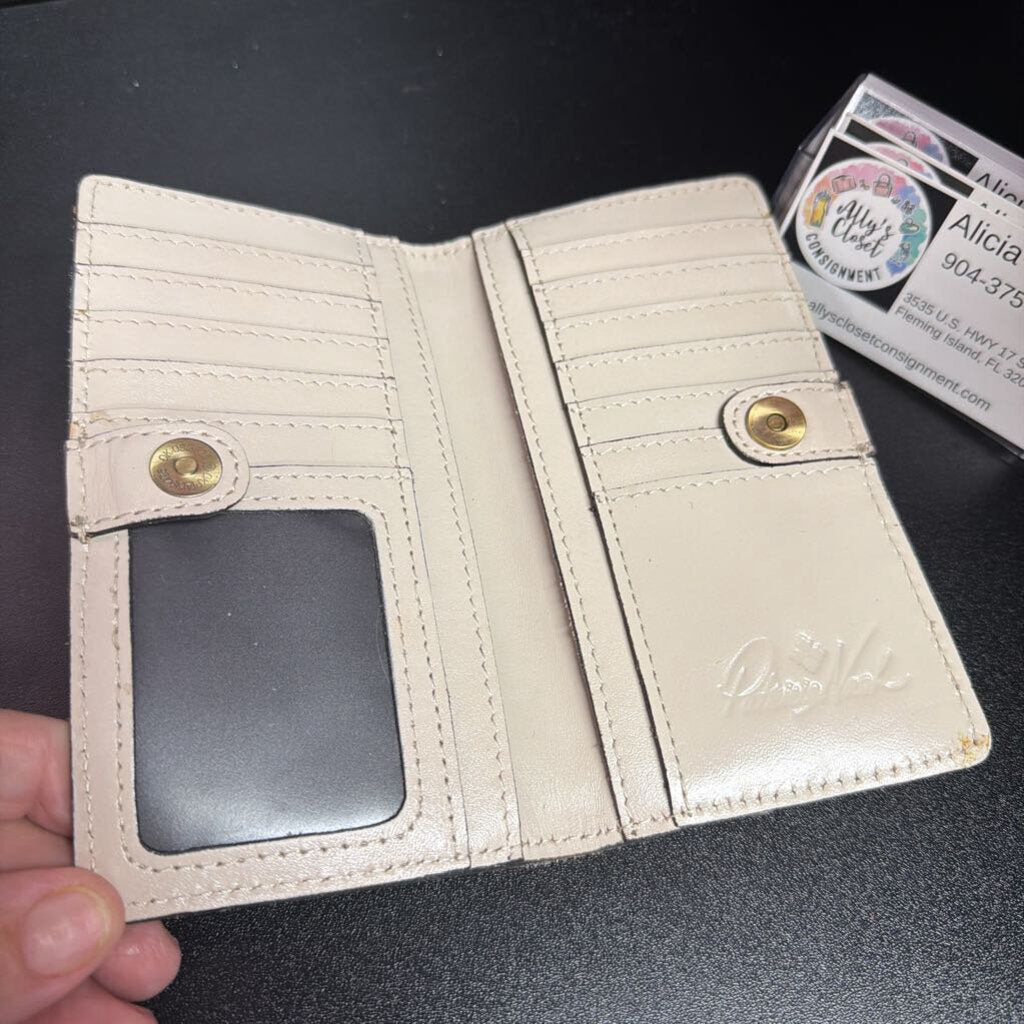Patricia Nash Trikomo Aegean Bloom Chalk Slim Wallet