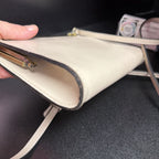 Patricia Nash Milina Frame Aegean Bloom Chalk Crossbody Leather Strap