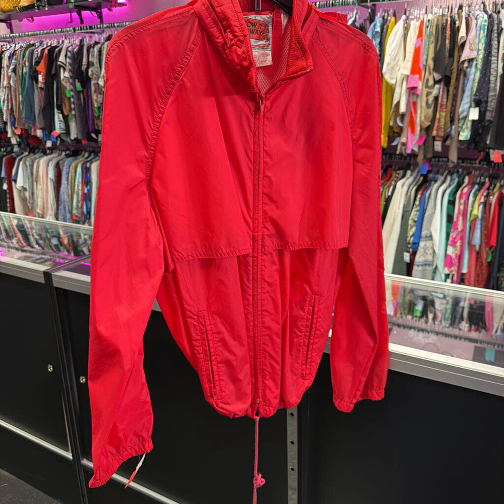 MED L/S Windbreaker Solid Jacket
