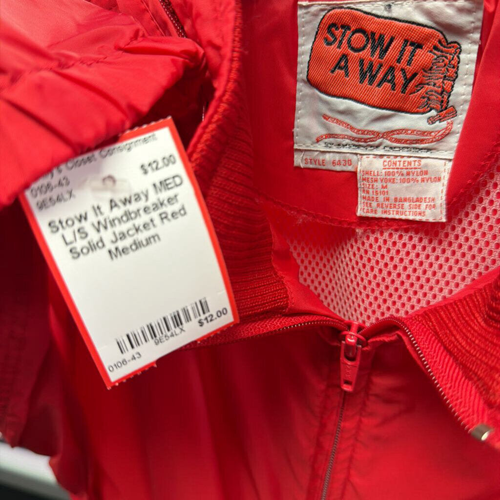 MED L/S Windbreaker Solid Jacket