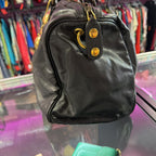 Gucci Babouska Boston Bag Leather Satchel Gold Button Heart Charm