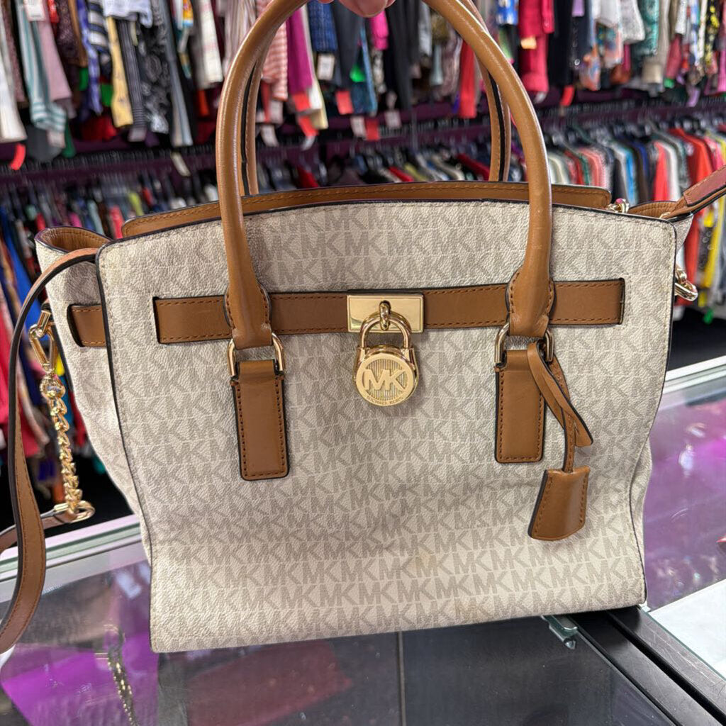 Michael Kors Hamilton Zip Top Chain Strap Satchel