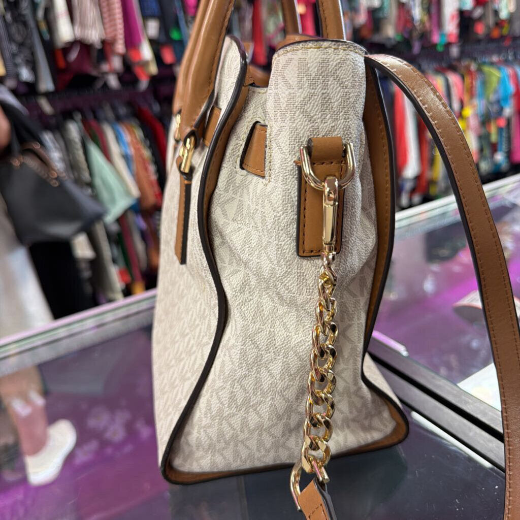 Michael Kors Hamilton Zip Top Chain Strap Satchel