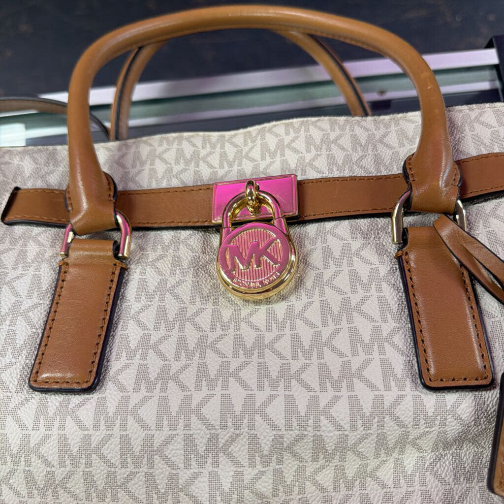 Michael Kors Hamilton Zip Top Chain Strap Satchel