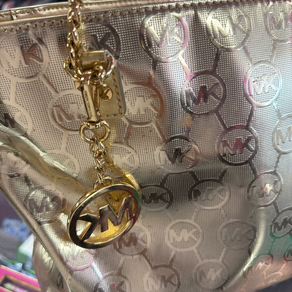 Michael Kors Metallic Coin Logo Chain Tote