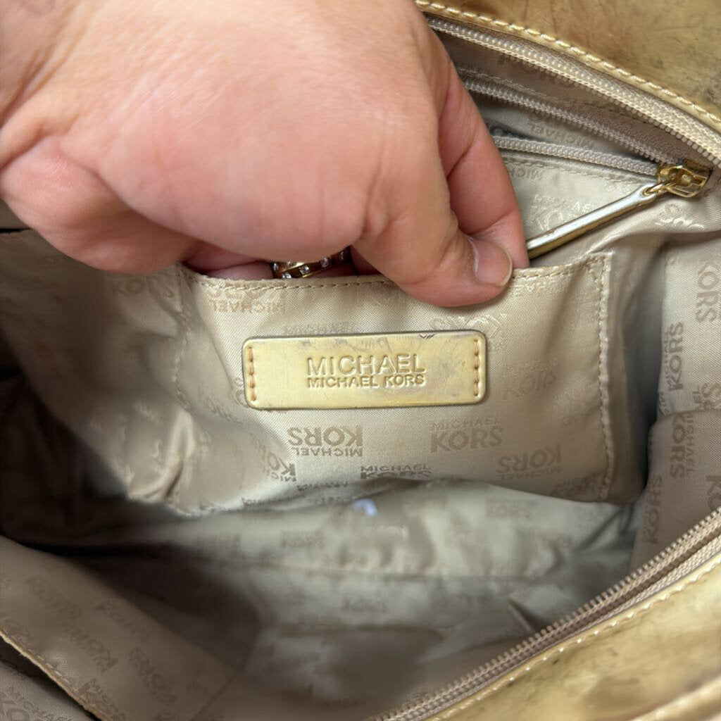 Michael Kors Metallic Coin Logo Chain Tote