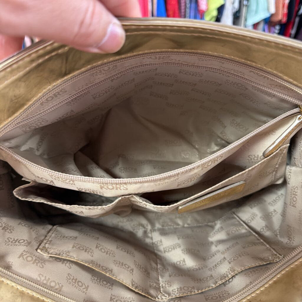 Michael Kors Metallic Coin Logo Chain Tote