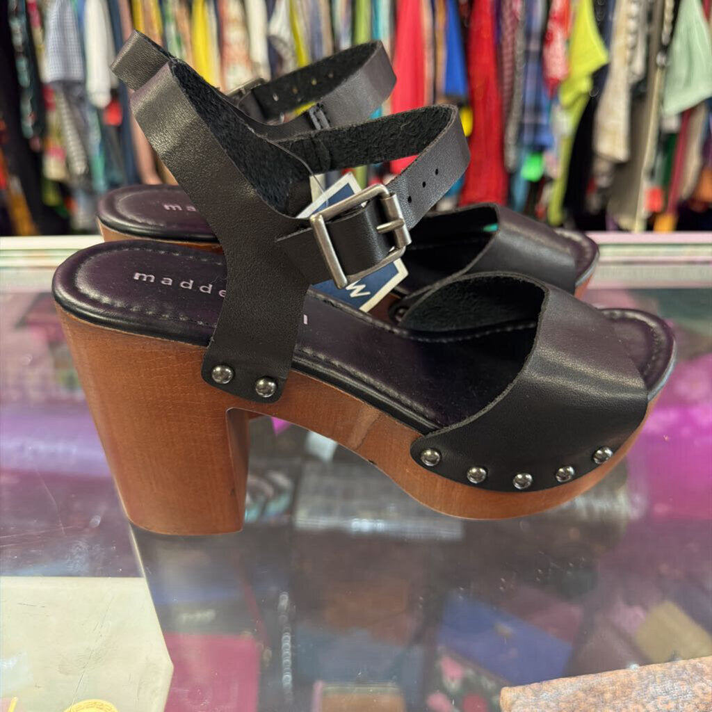7 Steve Madden Studed Wooden Heel