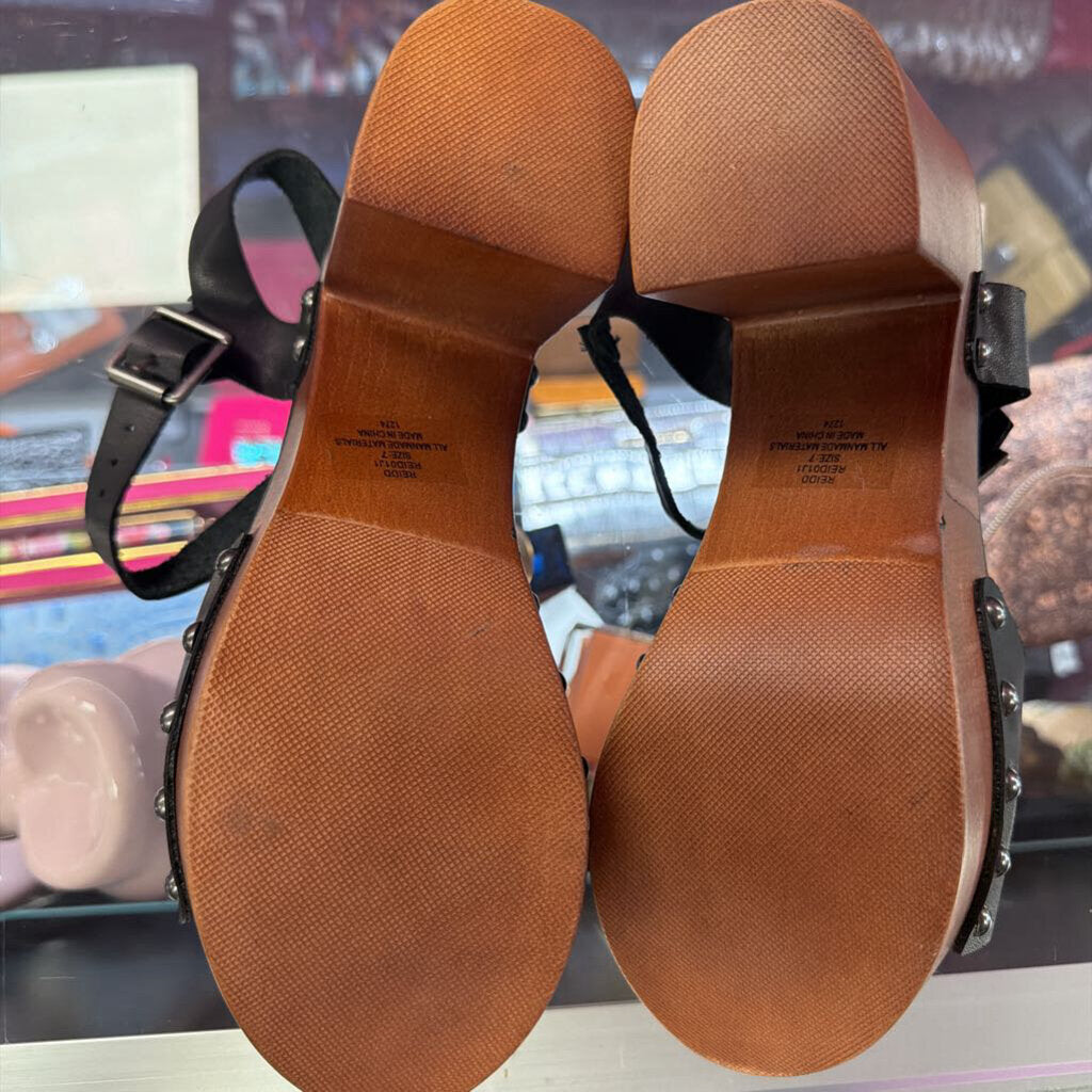 7 Steve Madden Studed Wooden Heel