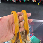 Gucci GG Canvas Yellow Web Tote Bag Zip Top