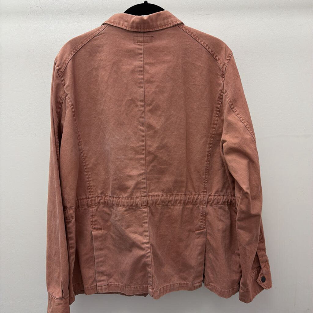 XL L/S Snap Button Fron Solid Jacket