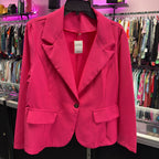MED L/S One Button Solid Blazer