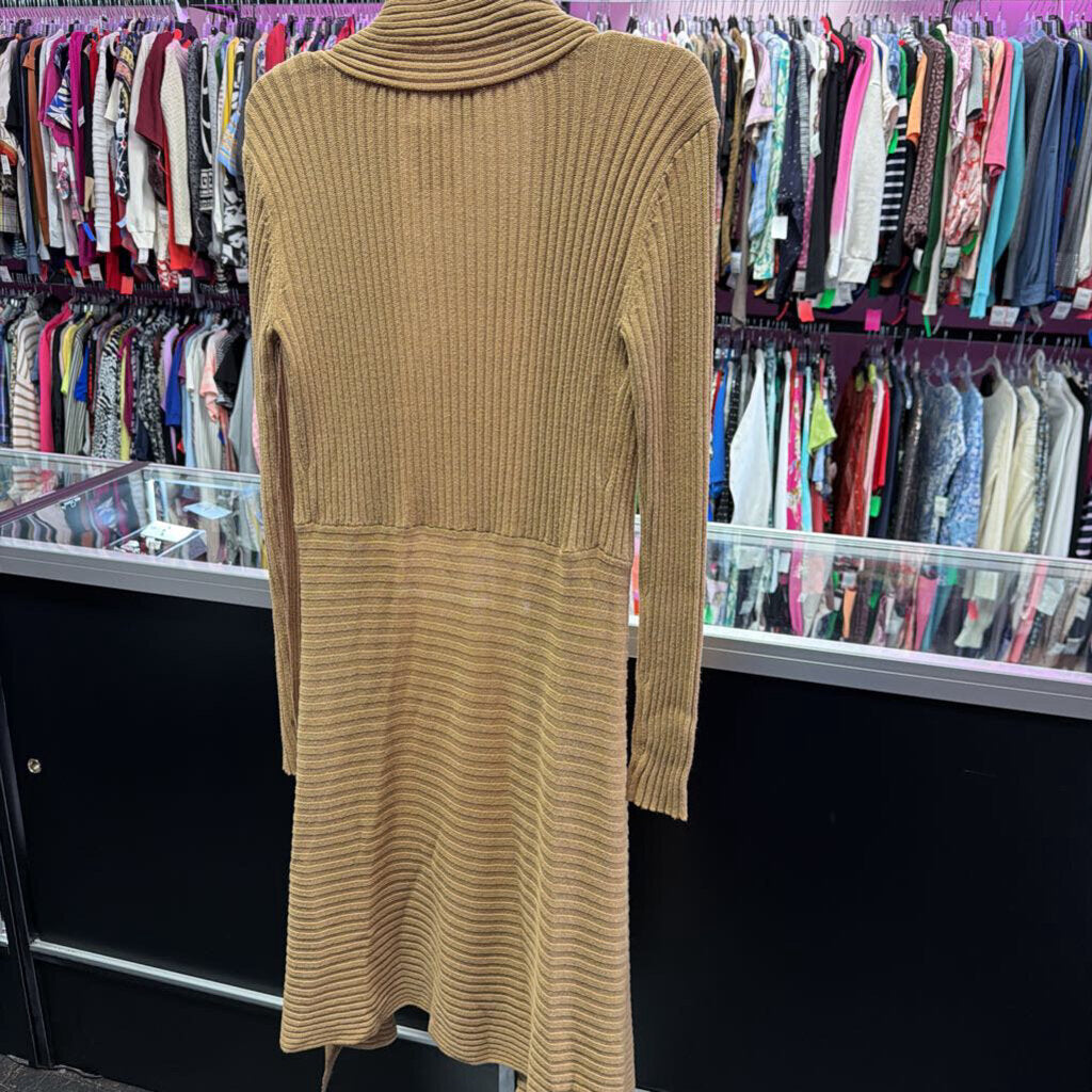 MED L/S Ribbed Solid Long Cardigan