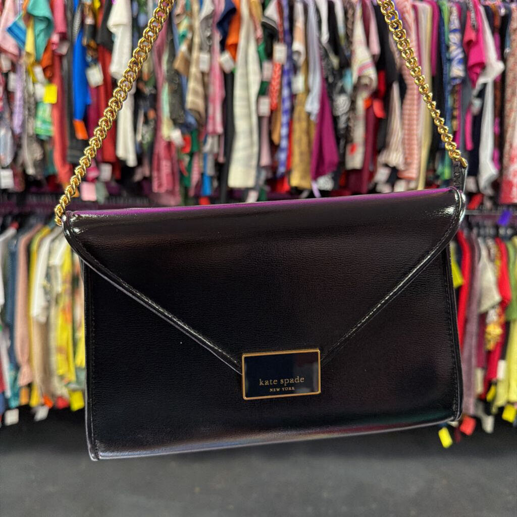 Kate Spade Anna Medium Patent Convertible Clutch Chain Crossbody
