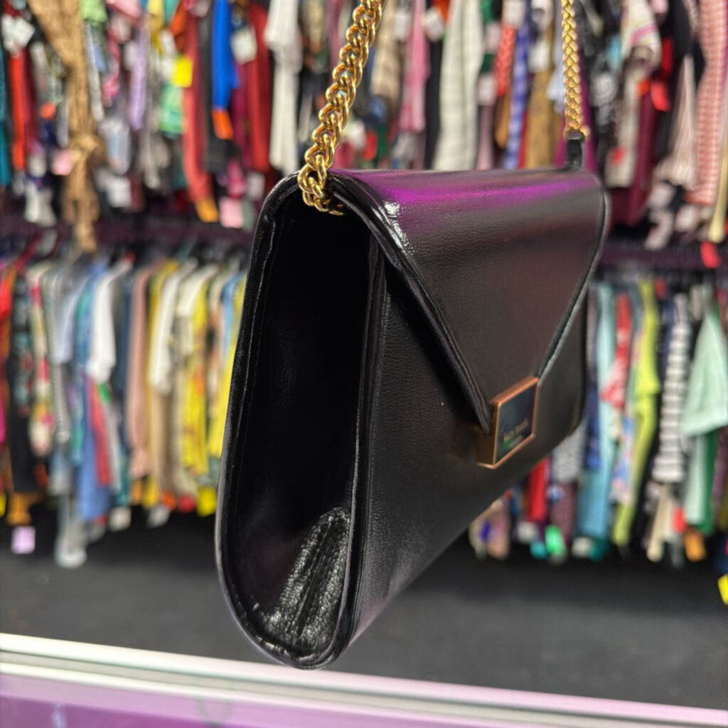 Kate Spade Anna Medium Patent Convertible Clutch Chain Crossbody