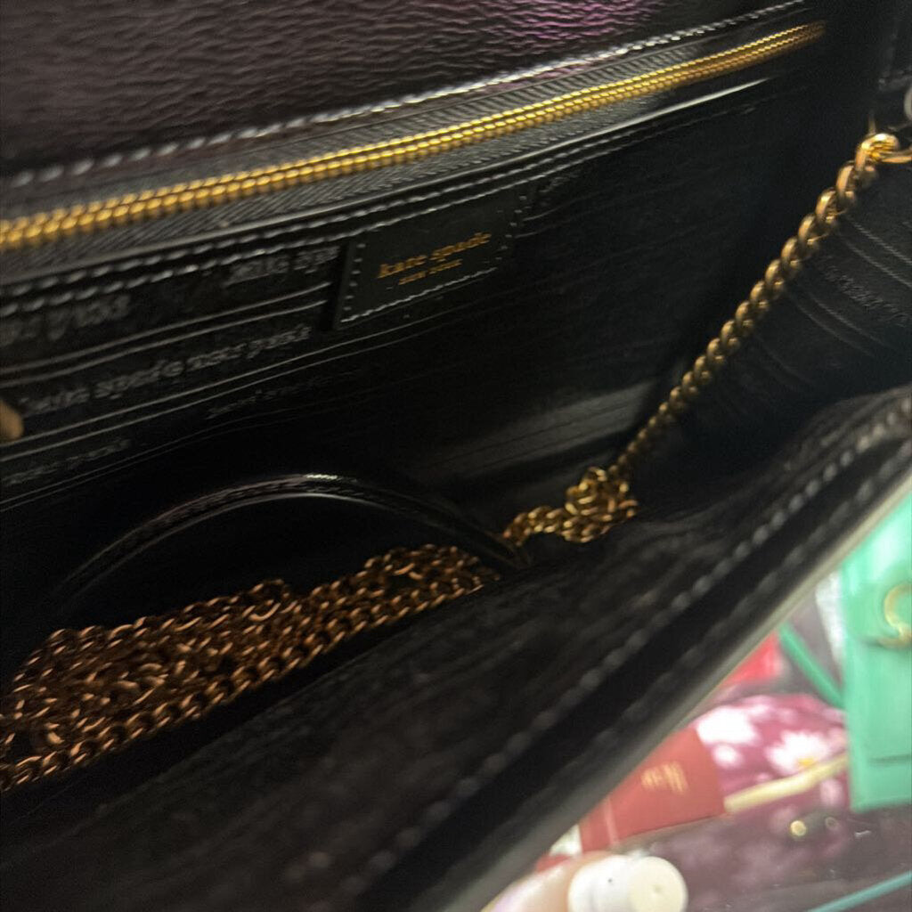 Kate Spade Anna Medium Patent Convertible Clutch Chain Crossbody
