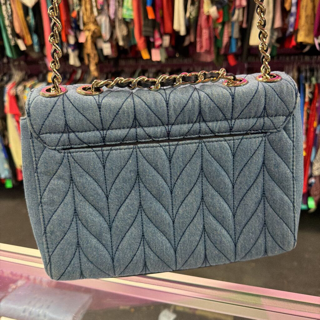 Kate Spade Briar Lane Quilted Denim Emelyn Flower Applique