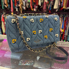 Kate Spade Briar Lane Quilted Denim Emelyn Flower Applique