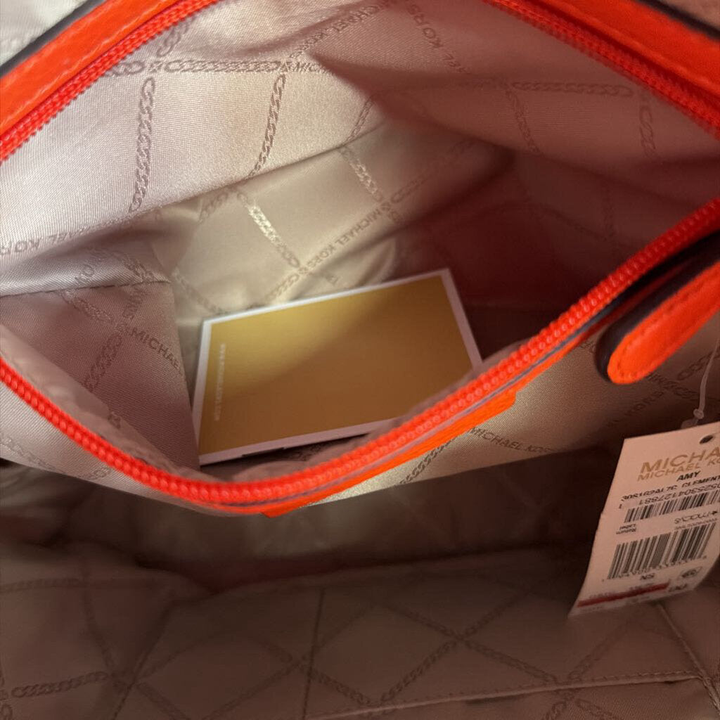 Michael Kors NWT Amy Hobo Canvas Pebbled Detail Braided Rope Handle