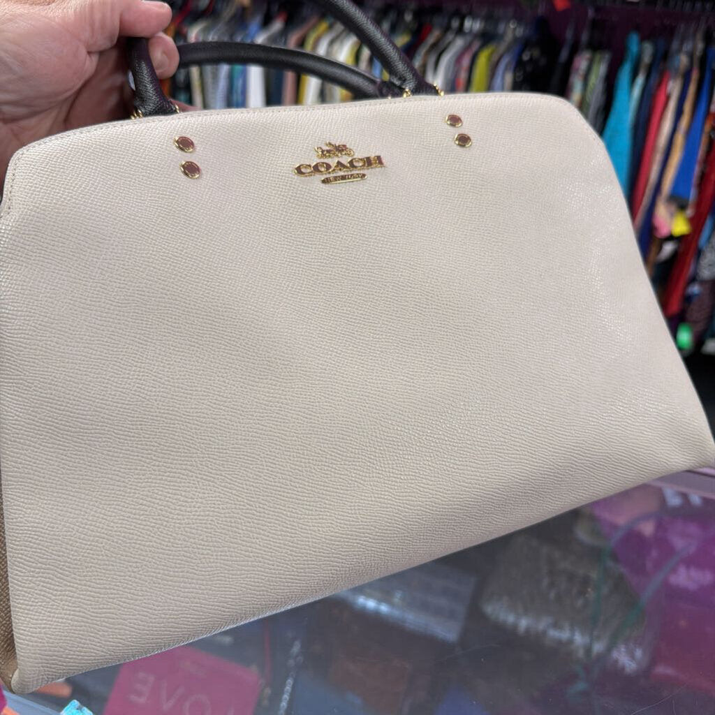 Coach Lillie Carryall Colorblock Saffiano Satchel
