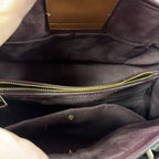 Coach Margot Carryall Embossed Logo Patent Chain Detail Satchel