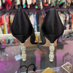 9 Badgley Mischka Karma Pumps Satin Pointed Heel